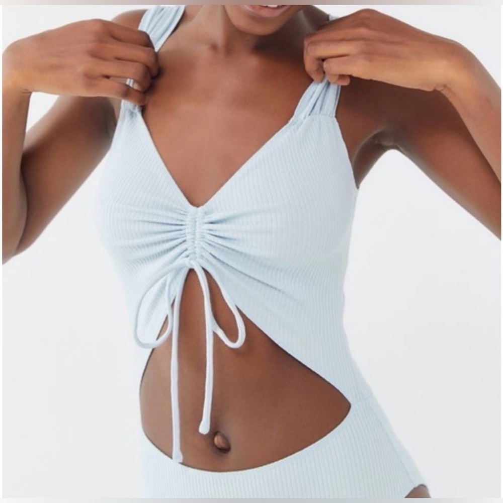 Out From Under from Urban Outfitters Beatrice Cinched Cutout Bodysuit, Size M - Picture 2 of 10